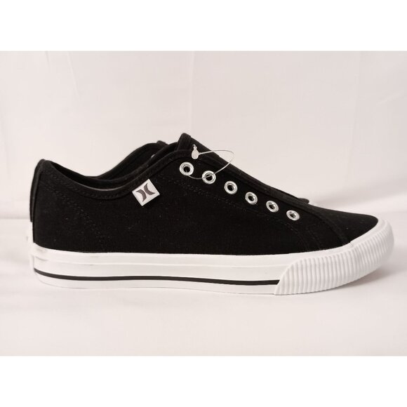 Hurley Shoes - Hurley Chloe Canvas Slip On Sneakers Women 6.5 Black Low Top Casual NWOB